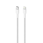 PURO Fabric Ultra Strong - Kabel w oplocie heavy duty USB-C / Lightning MFi 1,2m (biały)