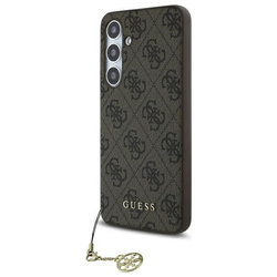 Oryginalne Etui GUESS hardcase 4G Charms Collection GUHCS24FEGF4GBR do Samsung Galaxy S24 FE brązowy