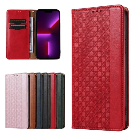 Magnet Strap Case für iPhone 14 Flip Wallet Mini Lanyard Stand rot