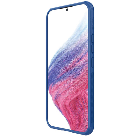 Nillkin Super Frosted Shield Pro Hülle für Samsung Galaxy A54 5G Armor Case + Telefonständer Blau