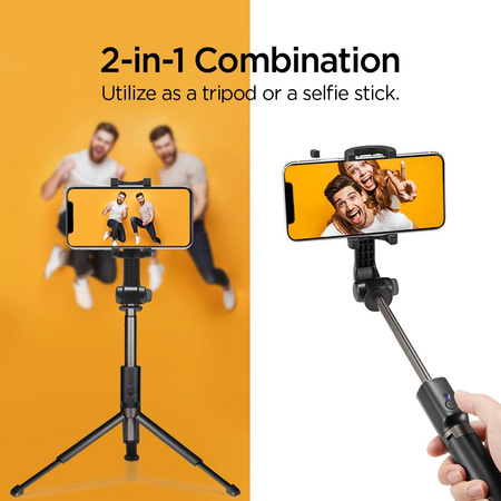 Spigen S540w Wireless Selfie Stick Tripod Black