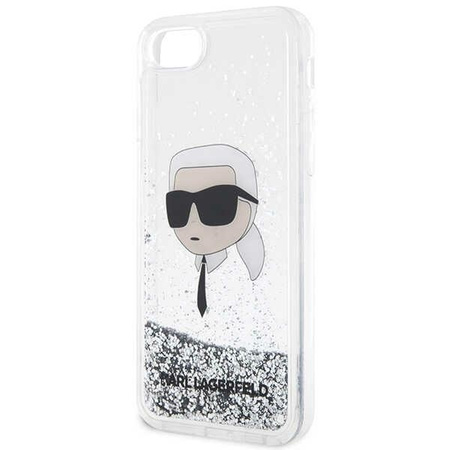 Karl Lagerfeld KLHCI8LNKHCH iPhone 7/8/ SE 2020/2022 Silber/Silber Hardcase Glitter Karl Head