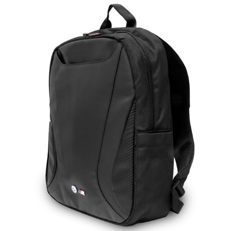 Rucksack LAPTOP 16" BMW Carbon&Leather Tricolor (BMBP15SPCTFK) schwarz