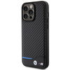 Etui BMW Leather Carbon na iPhone 15 Pro Max - czarne