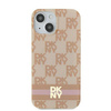 DKNY DKHMP15SHCPTSP iPhone 15 / 14 / 13 6.1" różowy/pink hardcase IML Checkered Mono Pattern & Printed Stripes MagSafe