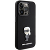 Karl Lagerfeld Silicone Ikonik Metal Pin case for iPhone 15 Pro - black