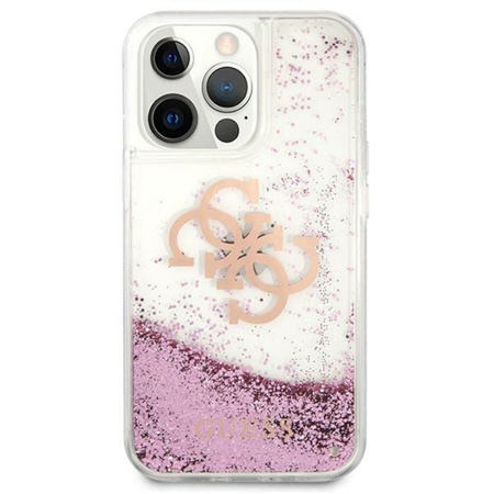 Guess Liquid Glitter 4G Big Logo - Etui iPhone 13 Pro Max (różowy)