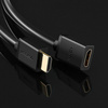 Ugreen kabel przewód adapter przejściówka przedłużacz HDMI (żeński) - HDMI (męski) 4K 10,2 Gbps 340 Mhz audio ethernet 0,5 m czarny (HD107 10140)