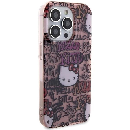 Hello Kitty IML Tags Graffiti-Hülle für iPhone 13 Pro Max – Rosa