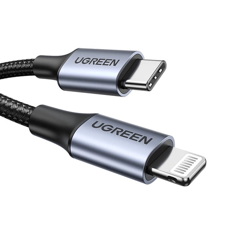 Kabel Ugreen US304 60759 Lightning - USB-C 2.0 MFi 1 m - szary