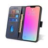 Magnet Case elegant bookcase type case with kickstand for iPhone 13 Pro Max blue