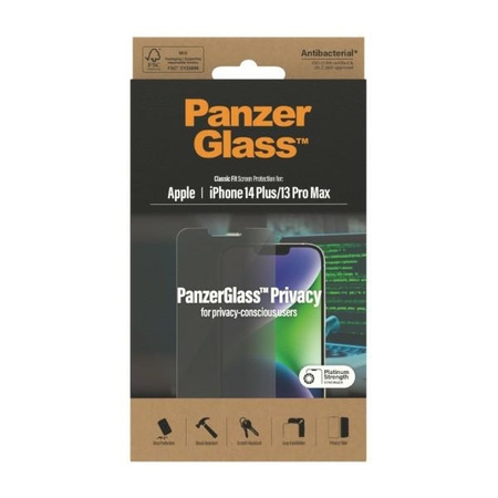 Szkło Hartowane IPHONE 14 PLUS / 13 PRO MAX PanzerGlass Classic Fit Screen Protection Antibacterial (P2769)