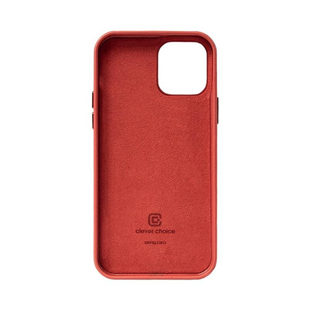 Crong Essential Cover - Etui ze skóry ekologicznej iPhone 12 Pro Max (czerwony)