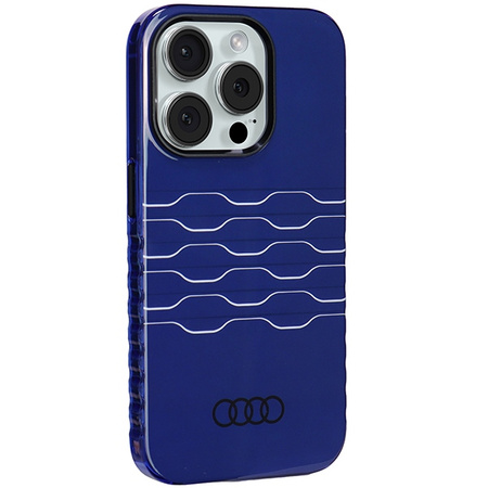 Audi IML MagSafe Case iPhone 15 Pro 6.1" niebieski/navy blue hardcase AU-IMLMIP15P-A6/D3-BE