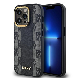 DKNY DKHMP13XPCPVSLK iPhone 13 Pro Max 6.7" czarny/black hardcase Leather Checkered Mono Pattern MagSafe