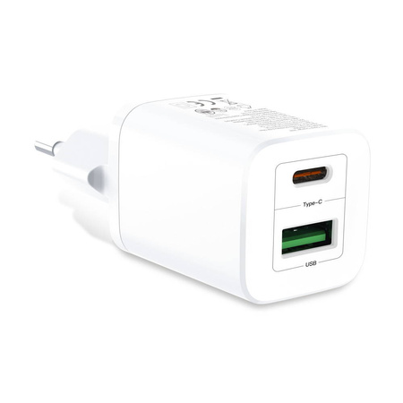 XO Ładowarka sieciowa HN238A QC3.0 PD 30W 1x USB 1x USB-C biała