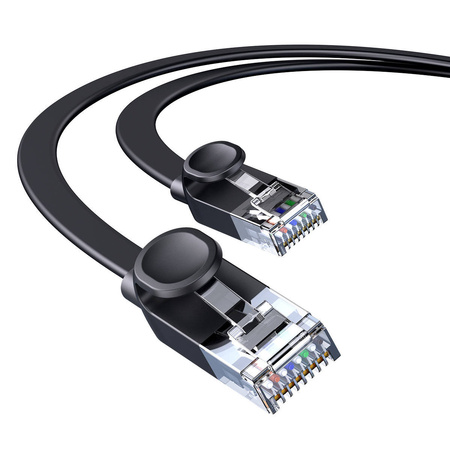 Baseus Speed Six kabel sieciowy płaski RJ45 1000Mbps 2m czarny (WKJS000101)