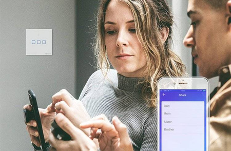 Sonoff T0EU1C-TX dotykowy włącznik światła przełącznik przycisk Wi-Fi biały (IM190314009)