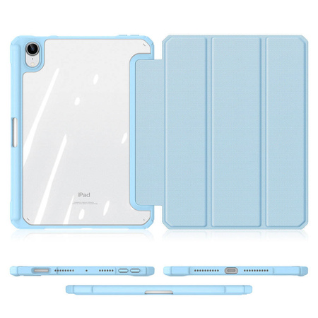 Dux Ducis Toby pancerne etui z klapką Smart Case do iPad mini 2021 z uchwytem na Apple Pencil niebieski