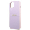 Original Case IPHONE 13 MINI Guess Saffiano Hot Stamp & Metal Logo (GUHCP13SPSASBPU) purple