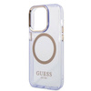 Guess GUHMP14LHTCMU iPhone 14 Pro 6.1&quot; purple/purple hard case Gold Outline Translucent MagSafe