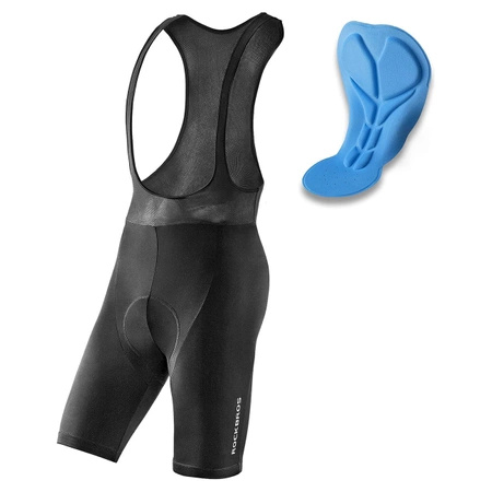 Rockbros RK2002L short bib shorts with L insert - black