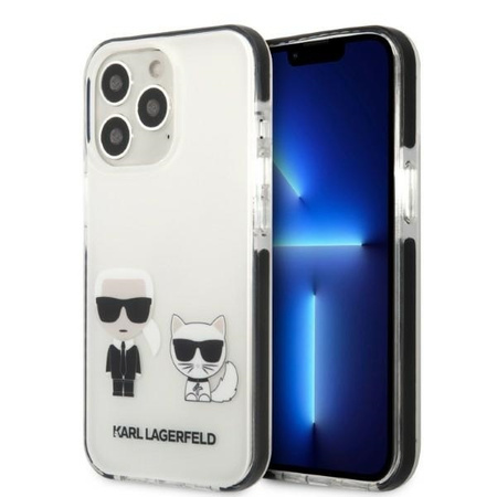 Original Case IPHONE 13 PRO MAX Karl Lagerfeld Hardcase Karl & Choupette white