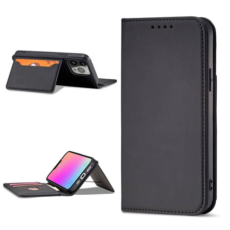 Magnet Card Case for iPhone 13 Pro Pouch Card Wallet Card Holder Black