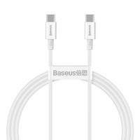 Baseus Superior kabel przewód USB Typ C - USB Typ C szybkie ładowanie Quick Charge / Power Delivery / FCP 100W 5A 20V 1m biały (CATYS-B02)