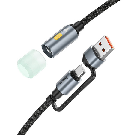 HOCO kabel USB A / Typ C do LED light UA38C czarny