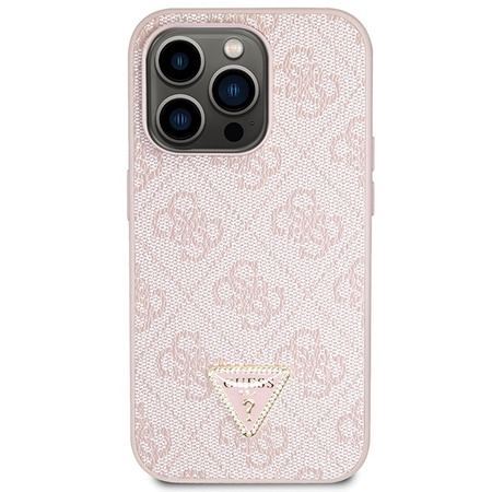 Original Case APPLE IPHONE 15 PRO Guess Hardcase Crossbody 4G Metal Logo (GUHCP15LP4TDSCPP) pink