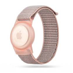 Armband für APPLE AIRTAG Tech-Protect Nylon For Kids rosa