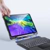 Dux Ducis Touchpad Tastaturhülle Tablethülle Kabellose Bluetooth Tastatur iPad Air 2020 / 2022 (iPad Air 4 / 5) / iPad Pro 11'' 2022, 2021, 2020, 2018 schwarz