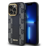 DKNY DKHMP13XPCPVSLK iPhone 13 Pro Max 6.7" czarny/black hardcase Leather Checkered Mono Pattern MagSafe