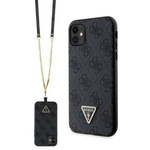 Oryginalne Etui IPHONE 11 / XR Guess Hardcase Crossbody 4G Metal Logo (GUHCN61P4TDSCPK) czarne