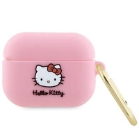 Hello Kitty Silikon 3D Kitty Head Hülle für AirPods Pro – Rosa