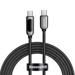 Baseus USB Type C - USB Type C cable 100W (20V / 5A) Power Delivery with display screen power meter 2m black (CATSK-C01)