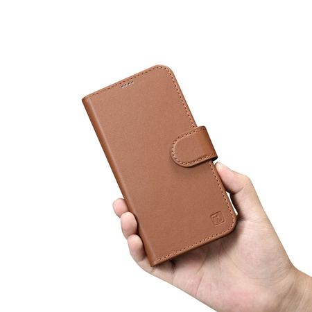 iCarer Wallet Case 2in1 iPhone 14 Pro Flip Leather Cover Anti-RFID Brown (WMI14220726-BN)