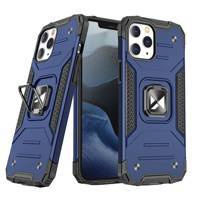 Wozinsky Ring Armor Hülle für iPhone 14 Pro Max gepanzerte Hülle magnetischer Haltering blau