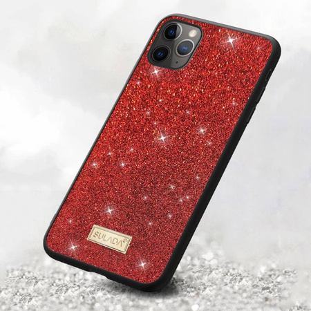 Etui SAMSUNG GALAXY S21 ULTRA Brokat SULADA Dazzling Glitter czerwone