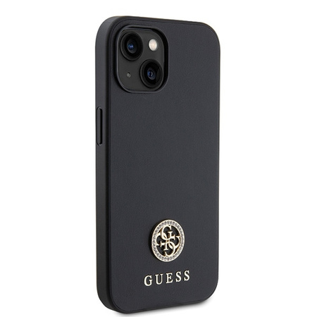 Guess GUHCP15SPS4DGPK iPhone 15 6.1&quot; black/black hardcase Strass Metal Logo