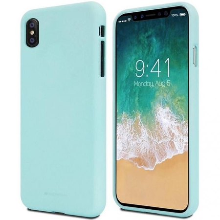 Etui IPHONE 14 Matowy Silikon Mercury Soft Jelly miętowe