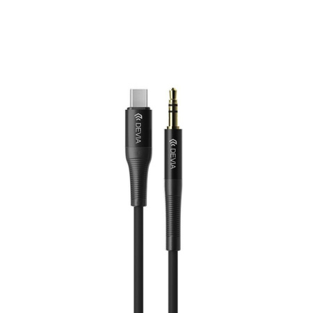 Devia kabel audio Ipure jack 3,5 mm - USB-C 1,0 m czarny