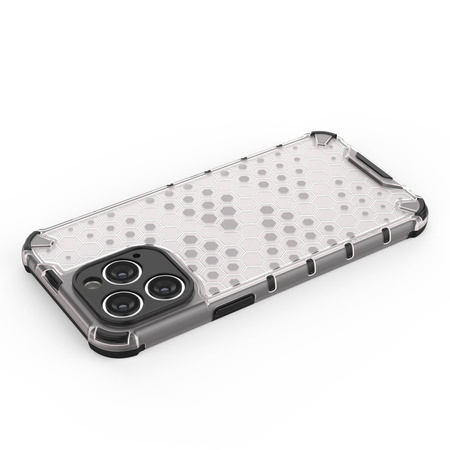 Honeycomb etui iPhone 14 Pro Max pancerny hybrydowy pokrowiec niebieskie