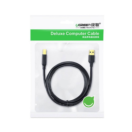 UGREEN US135 USB 2.0 A-B printer cable, gold plated 1m (black)