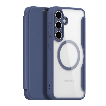 Dux Ducis Skin X Pro Hülle für Samsung Galaxy S25+ mit MagSafe und Portemonnaie – blau