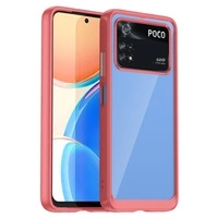 Outer Space Case Xiaomi Poco M4 Pro Hülle mit flexiblem Rahmen rot