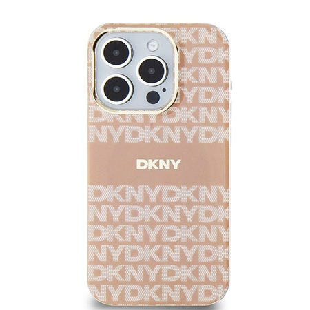 DKNY DKHMP13XHRHSEP iPhone 13 Pro Max 6.7" różowy/pink hardcase IML Mono & Stripe MagSafe