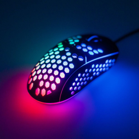 Mysz / Myszka  ART przewodowa-optyczna 6400DPI USB RGB AM-99 ultralekka