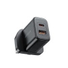 UK Joyroom FlashSeries JR-TCF05 20W USB-A USB-C Ladegerät – Schwarz